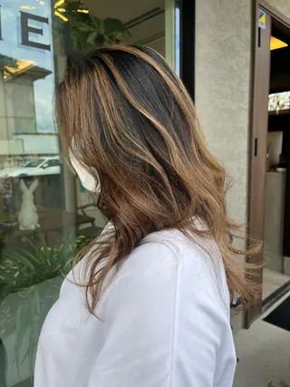 セミロング カラー 手塚 亮汰のヘアスタイル