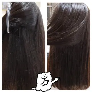 ロング カラー パーマ ヘアアレンジ かわい ゆうな 髪質改善/縮毛矯正のヘアスタイル