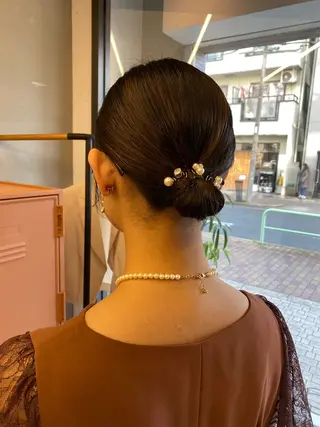 ミディアム ヘアアレンジ お呼ばれヘア｜ 金山｜山本夏菜のヘアスタイル