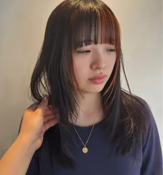 ロング ハイトーン/パーマ 大名 sakiのヘアスタイル