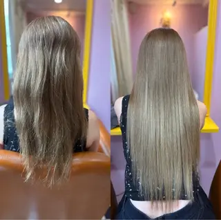 ロング NON ちび編み・シールのヘアスタイル