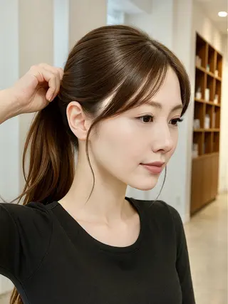 セミロング カラー 岡崎勇人/レイヤー/ 韓国/ケラチンTRのヘアスタイル