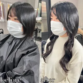 ミディアム Lavy Kyoto エクステのヘアスタイル