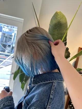 ミディアム HANAME 原宿美容室のヘアスタイル
