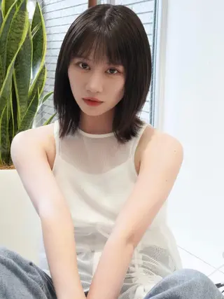 ミディアム カラー 韓国ヘア 店長NEGIのヘアスタイル