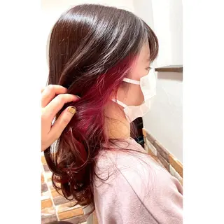 セミロング カラー ヘアアレンジ 🦋エクステ/透明感 カラー🦋宮川莉央のヘアスタイル