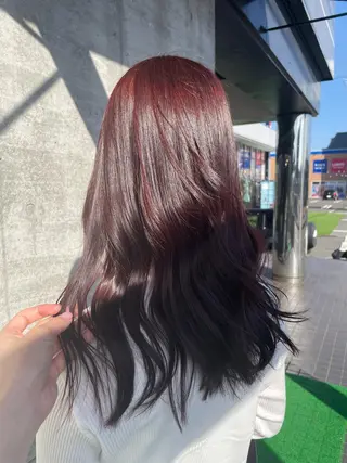 ロング カラー マキノ キョウカのヘアスタイル