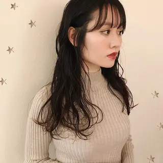 ロング カラー 市川 千夏のヘアスタイル