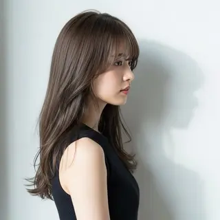 セミロング カラー mizu kiのヘアスタイル