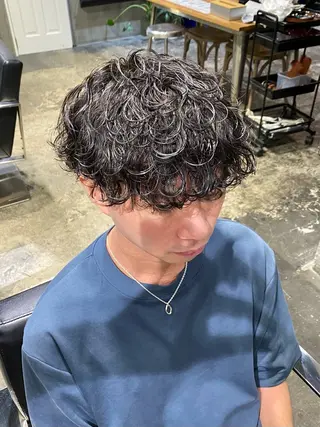 ショート パーマ メンズ Agu hair lore沼館店所属・八戸パーマ/メンズパ ーマ/シンゴ。のヘアスタイル