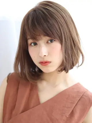 ミディアム カラー ショートカット 💙hiyoriのヘアスタイル