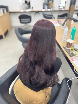 ロング カラー ヘアアレンジ 🤍淡色ピンク&ラベ ンダーYUKI🤍のヘアスタイル