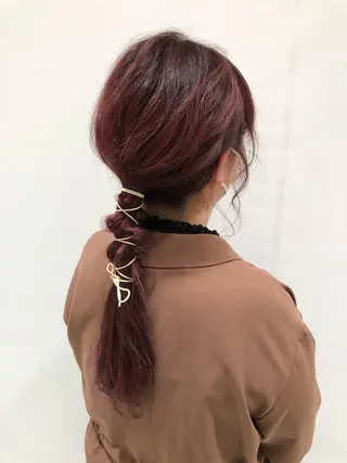 ロング 福元 保雄のヘアスタイル