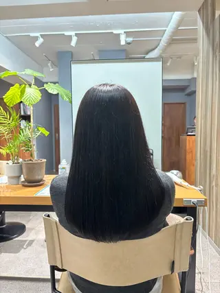 セミロング レディースカラー🧡 🫧Akariのヘアスタイル