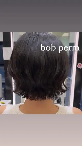 ショート パーマ ボブパーマ 🌷ヨシカワハナコのヘアスタイル