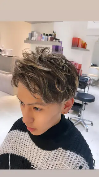 ショート カラー ヘアアレンジ メンズ ✨髪のソムリエ✨ 岩川和生のヘアスタイル