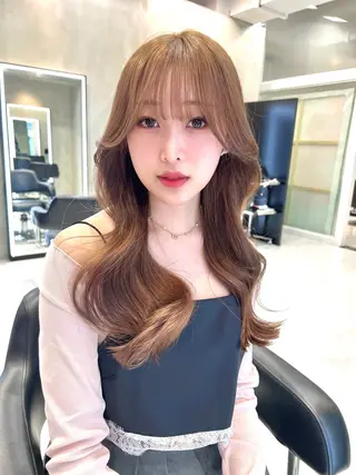 ロング ナナ♡レイヤーカット ♡似合わせカラーのヘアスタイル