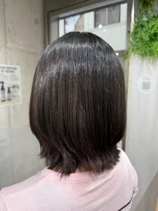 ミディアム 縮毛矯正/ /関内/あべももこのヘアスタイル