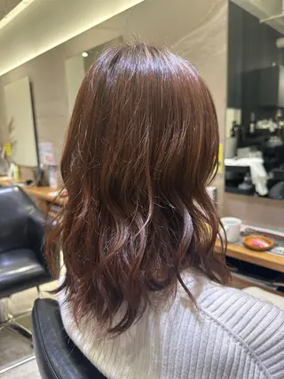 セミロング カラー hum立川 水野由香のヘアスタイル