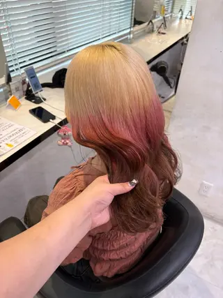 ロング カラー 透明感ベージュカラー 🪞上野🪞AIのヘアスタイル