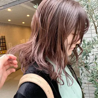 ミディアム カラー ヘアアレンジ 🫧透明感カラー/ ボブ/小笠原汐海🪽のヘアスタイル