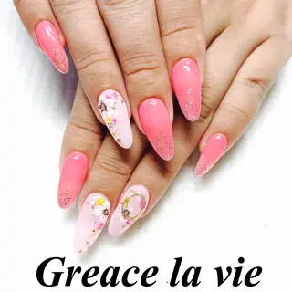 ロング カラー キッズ ネイル マツエク・マツパ Greace  la vieのネイルデザイン