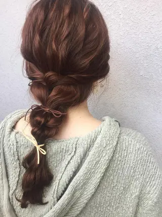 セミロング カラー ヘアアレンジ ナカジマ ボブ/レイヤーのヘアスタイル