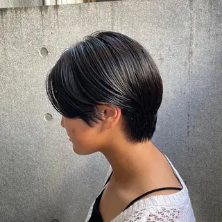 ショート カラー レイヤー/透けカラー アレンジ/篠崎渚彩のヘアスタイル