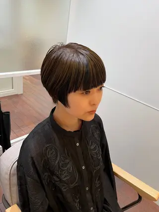 ショート カラー マンツーマン 縮毛矯正/マユコのヘアスタイル