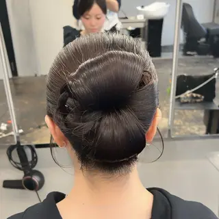 セミロング 松川ヒナ|韓国レイヤ /耳つぼジュエリーのヘアスタイル