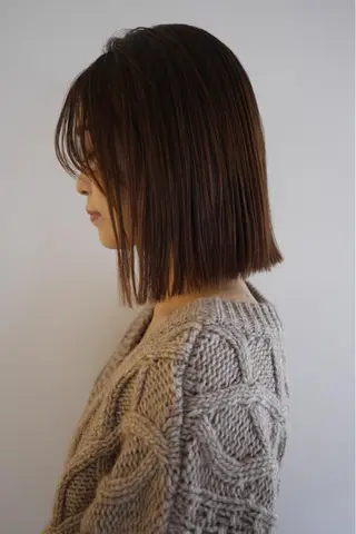 ミディアム カラー 坂上 岳のヘアスタイル