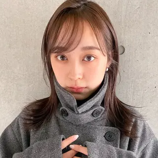 ミディアム 似合わせ/ベージュ /レイヤー/りほ🤍のヘアスタイル