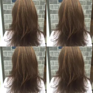 ミディアム カラー ヘアアレンジ 【白髪ぼかし 専門GBG】自由が丘のヘアスタイル