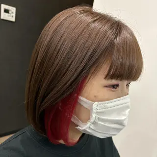 ミディアム カラー パーマPrivate SalonNoa名駅のヘアスタイル