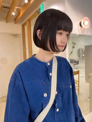 ミディアム 似合わせカットカラー りおなのヘアスタイル