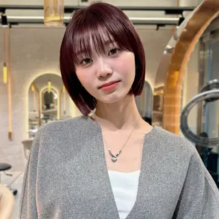 ショート 縮毛矯正・似合わせ タナカ レイヤのヘアスタイル