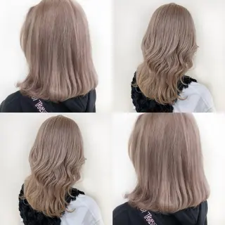 ミディアム パーマ ヘアアレンジ 💕上野美容師☁ ブリーチ💖サワのヘアスタイル