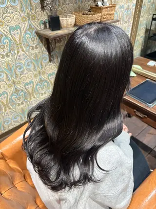 セミロング カラー なぎさ 🎀 / 透明感カラー/心斎橋のヘアスタイル