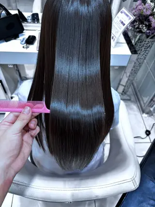 ロング 艶髪 /ダメージレス 縮毛矯正 / くうのヘアスタイル