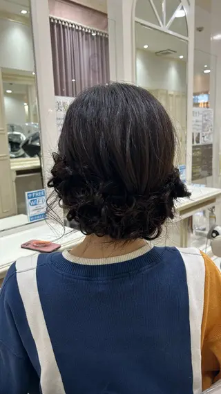 セミロング ヘアアレンジ 丹下 朋香のヘアスタイル