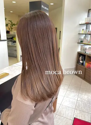 セミロング カラー コレットヘアー 田中アヤノのヘアスタイル