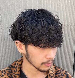 ミディアム パーマ ヘアアレンジ メンズ fifth 石川 凪のヘアスタイル