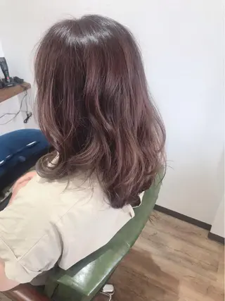 セミロング カラー Rug Relief 吉田のヘアスタイル