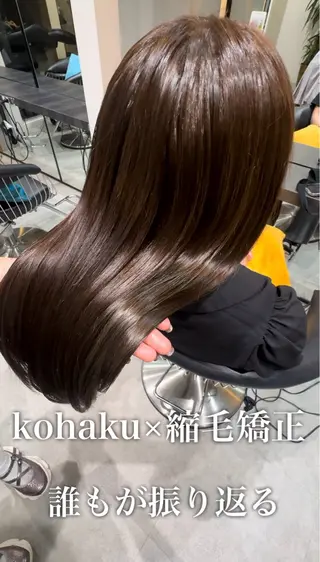 ミディアム ショート/縮毛矯正 虎白のヘアスタイル