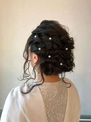 セミロング ヘアアレンジ レイヤーカット✂️ 横浜No1♡下鳥翔子のヘアスタイル