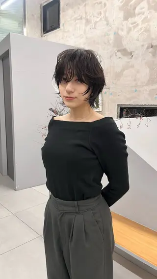 ショート パーマ トレンドパーマ☝️ 🌱ショート/緒方椋のヘアスタイル