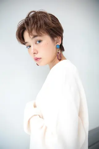 ショート カラー パーマ ヘアアレンジ レイヤーカット✂️ 横浜No1♡下鳥翔子のヘアスタイル