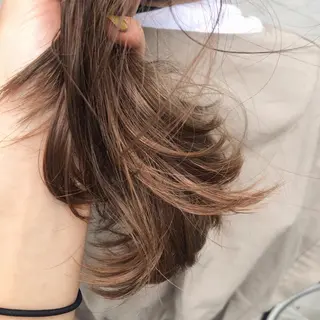 セミロング カラー ヘアアレンジ 酸性縮毛矯正🧴韓国 レイヤー/髪質改善のヘアスタイル