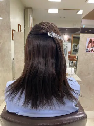 セミロング 縮毛・酸性ストレート 特化のヘアスタイル
