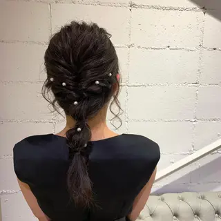 セミロング ヘアアレンジ ayano ．のヘアスタイル